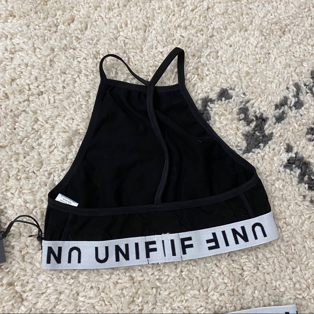 UNIF Black and Gray Sports Bra - Picture 2 of 2